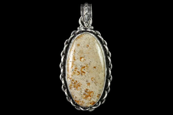 Million Year Old Fossil Coral Pendant - Indonesia #143682